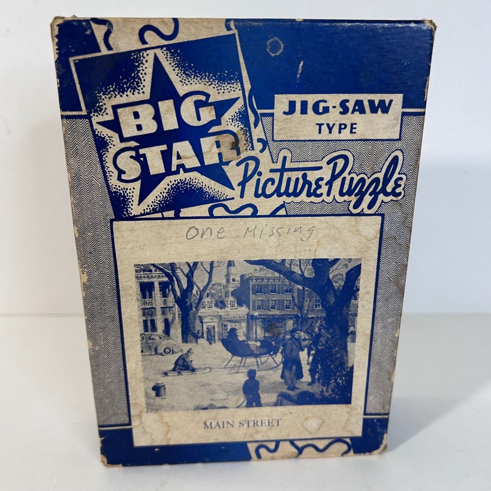 Vintage Big Star Jigsaw Picture Puzzle Lot Riot of Color Champion Main Street - Picture 11 of 14